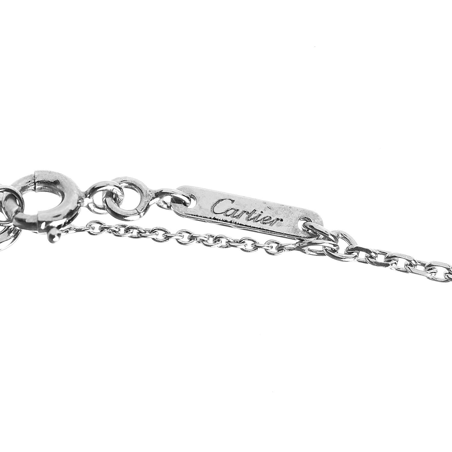 Cartier 18K White Gold Medium Hearts and Symbols Necklace 5 of 7
