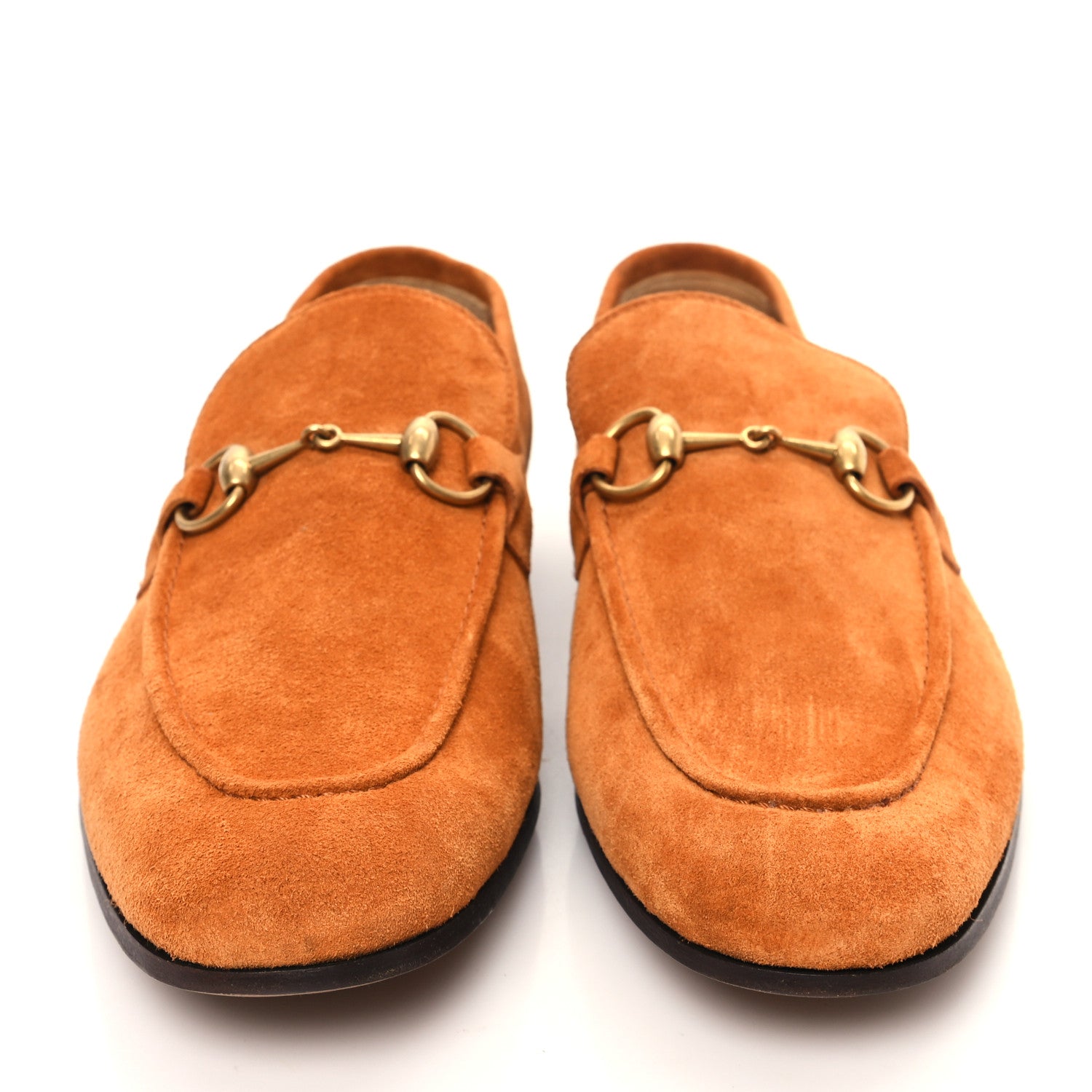 Gucci Suede Horsebit Mens Jordaan Loafers 10.5 Harness Brown 2 of 9