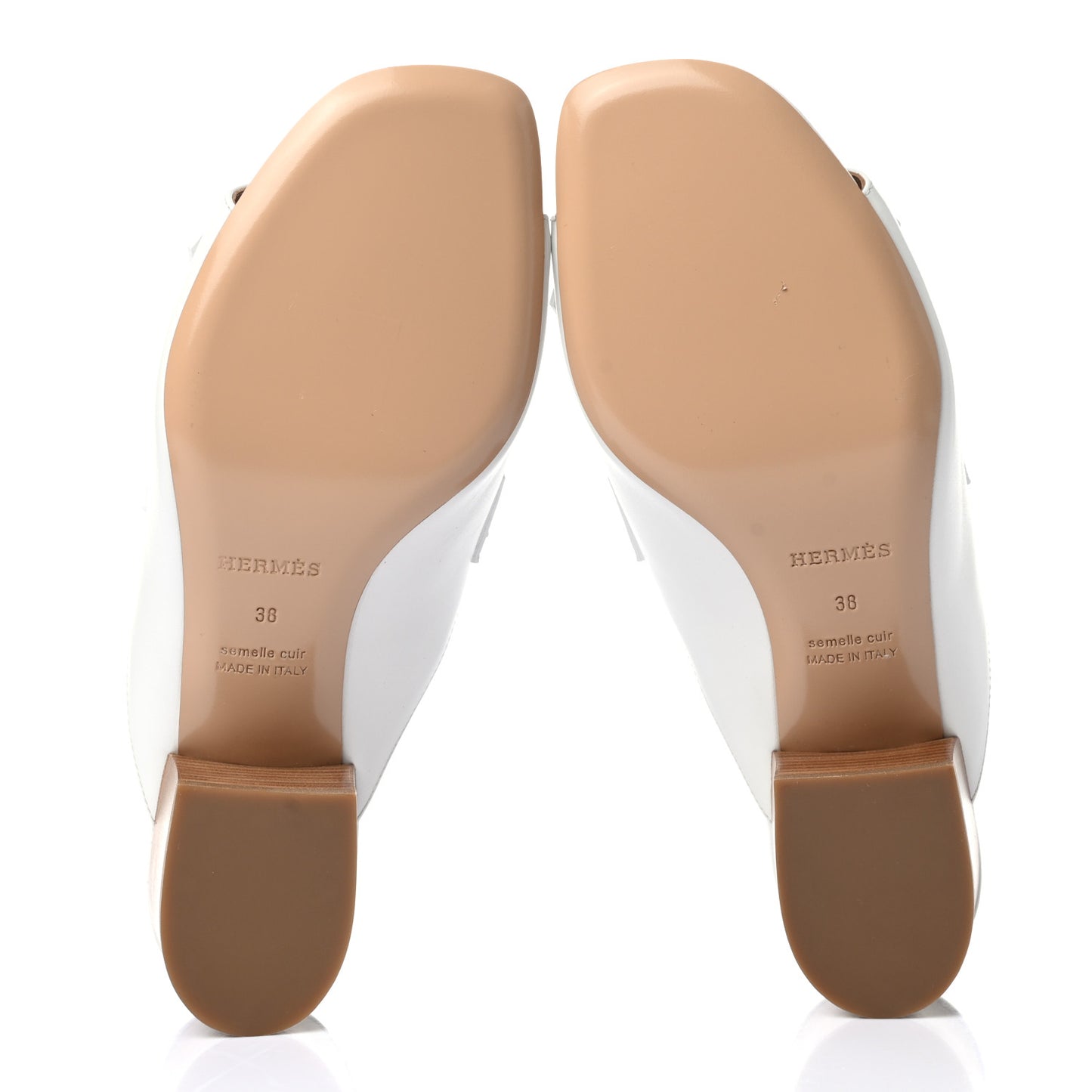 Calfskin Studded Alma Sandals 38 White