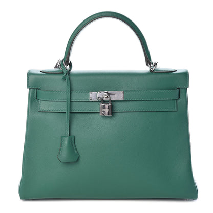 Hermes Evercolor Kelly Retourne 32 Vert Vertigo 1 of 36
