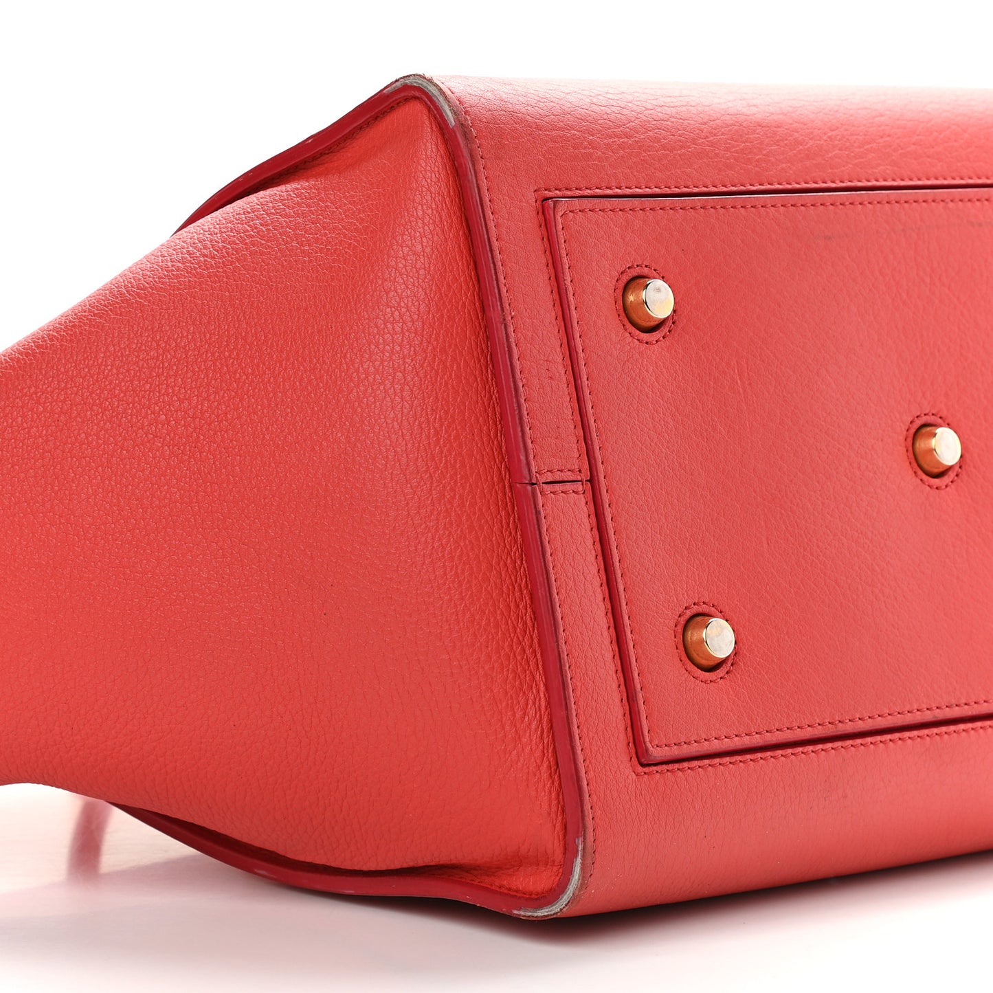 Crisped Calfskin Medium Tie Knot Tote Vermillion