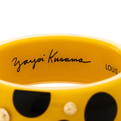 Louis Vuitton Kusama Infinity Dots Wide Bangle Bracelet PM Yellow 5 of 5
