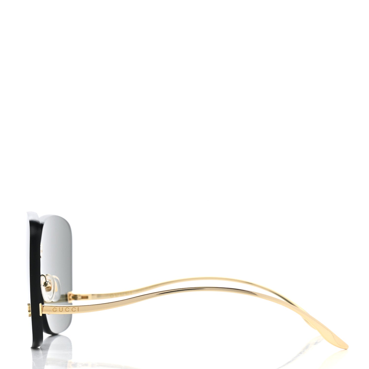 Gucci Metal Rimless Sunglasses GG0352S Gold 3 of 7