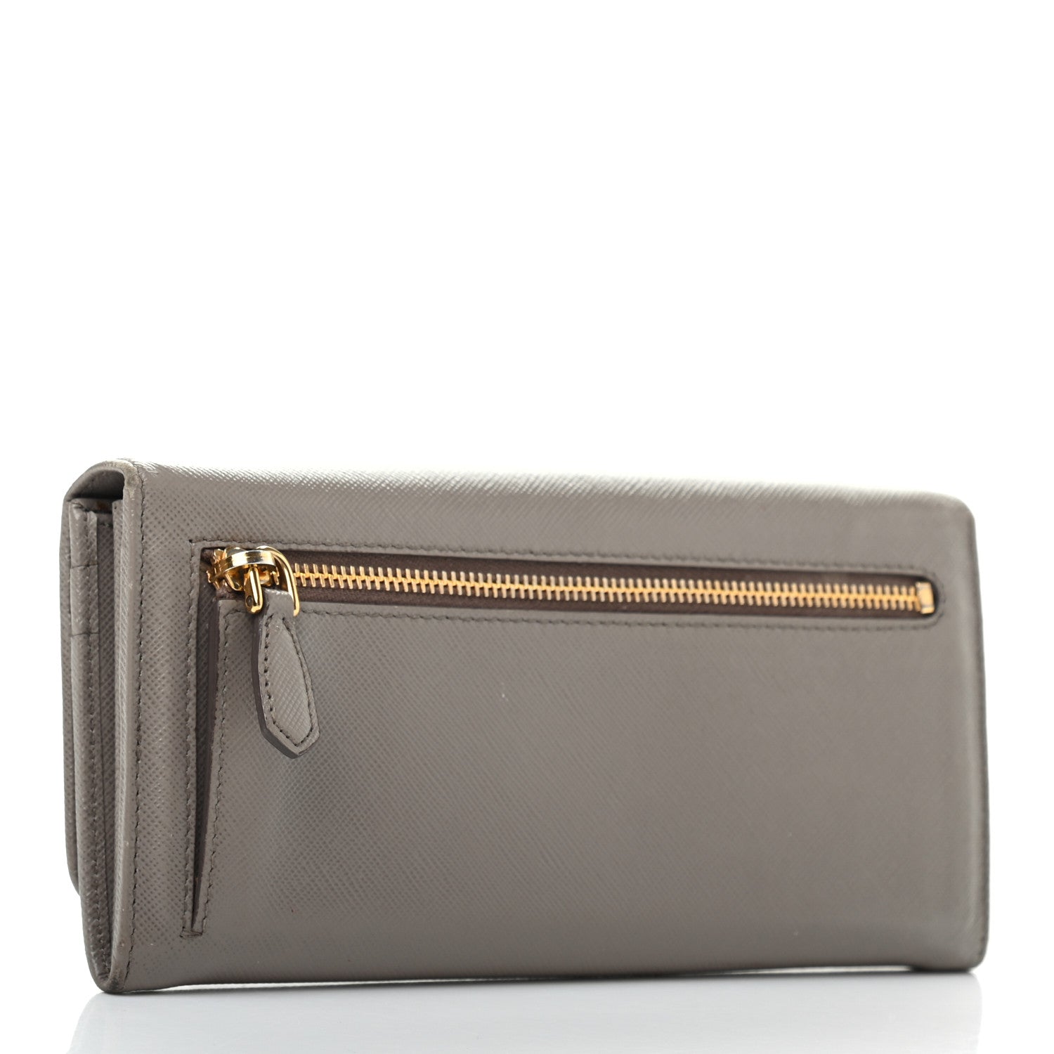 Prada Saffiano Metal Continental Flap Wallet Argilla 3 of 11