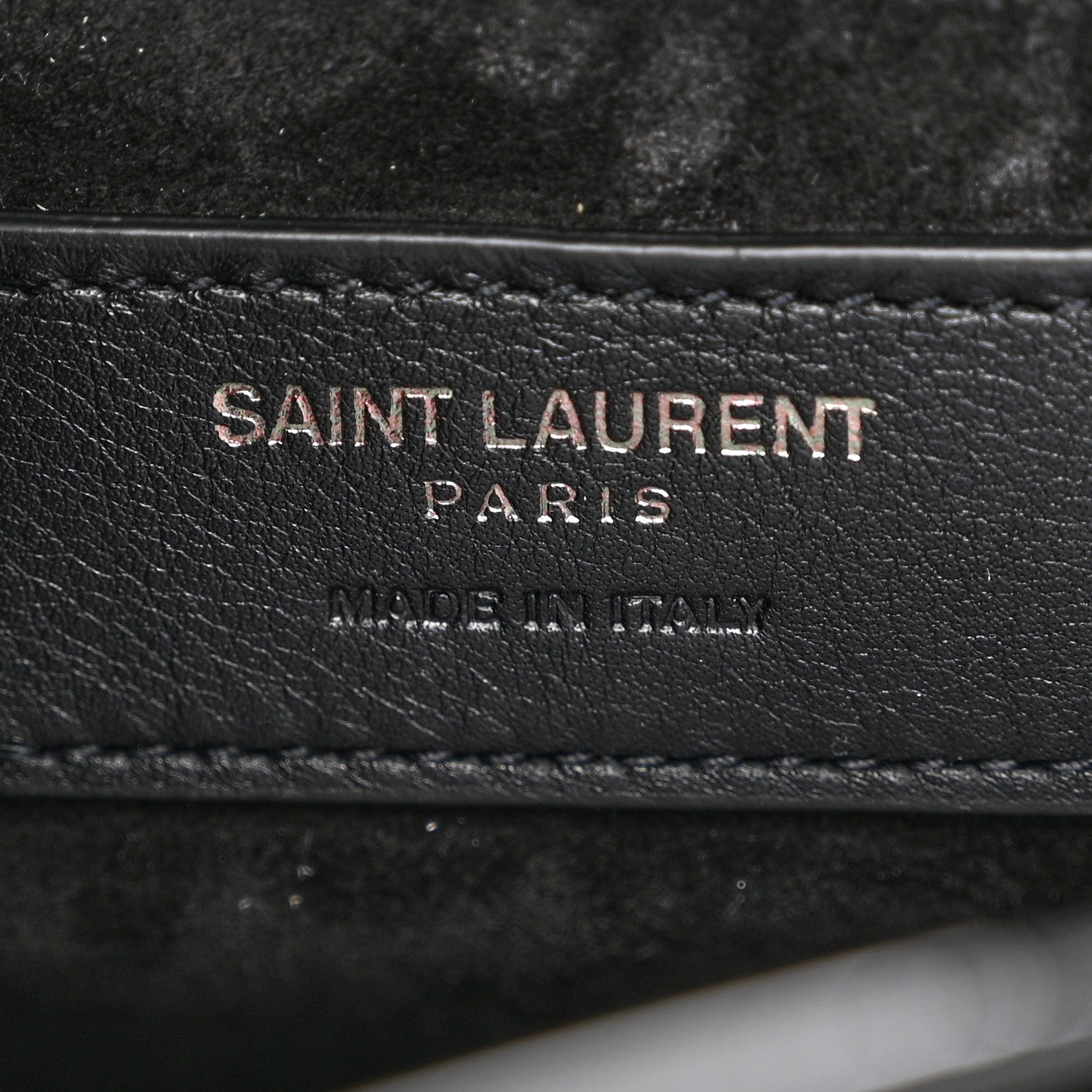 Saint Laurent Grained Calfskin Studded Medium Monogram Heart Sunset Black 6 of 14