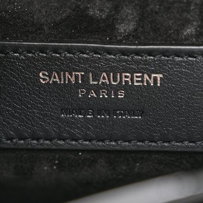 Saint Laurent Grained Calfskin Studded Medium Monogram Heart Sunset Black 6 of 14