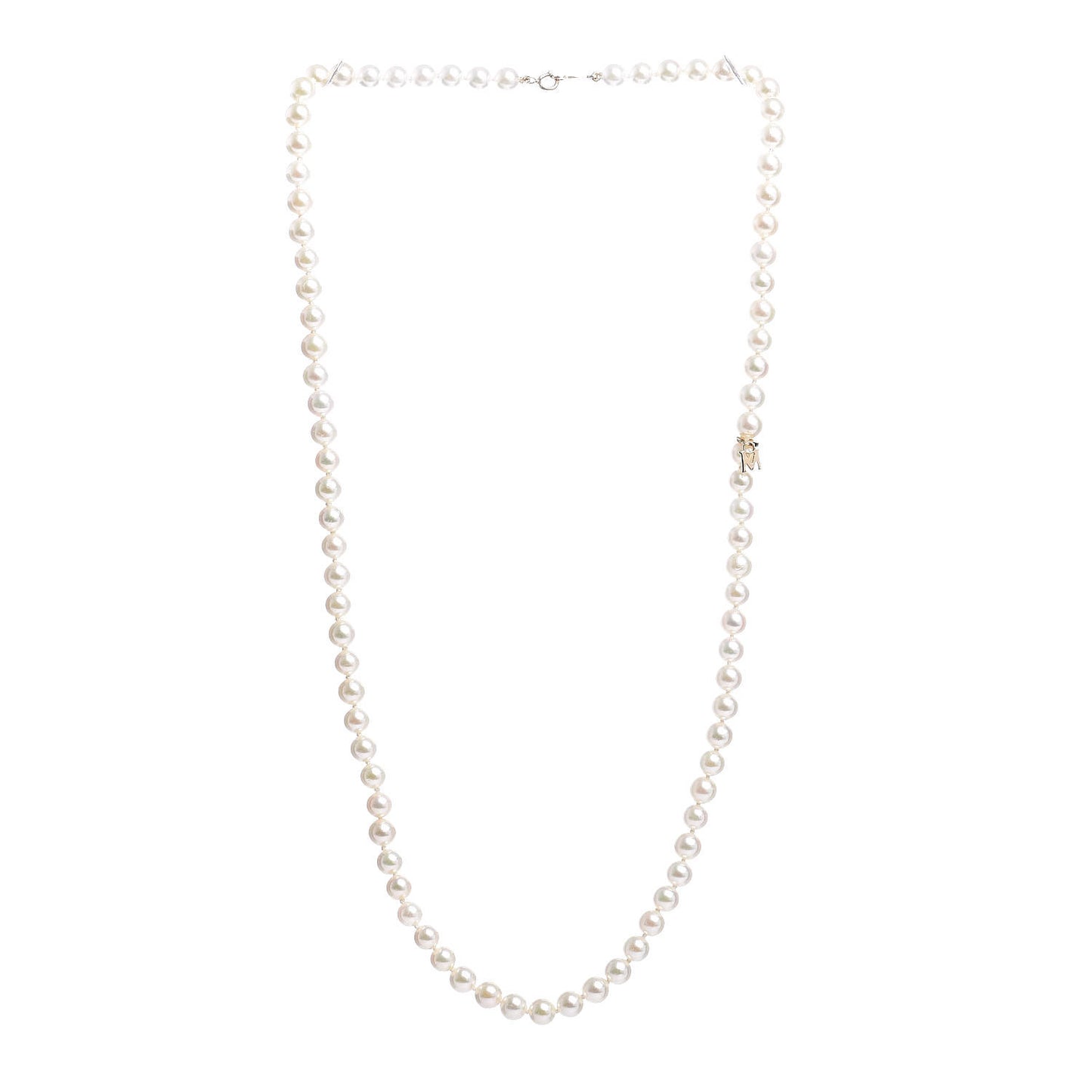 18K Yellow Gold Akoya Pearl 5-5.5mm Strand Necklace