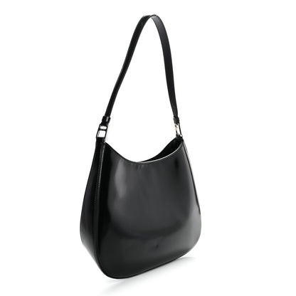 Prada Spazzolato Cleo Shoulder Bag Black 3 of 11