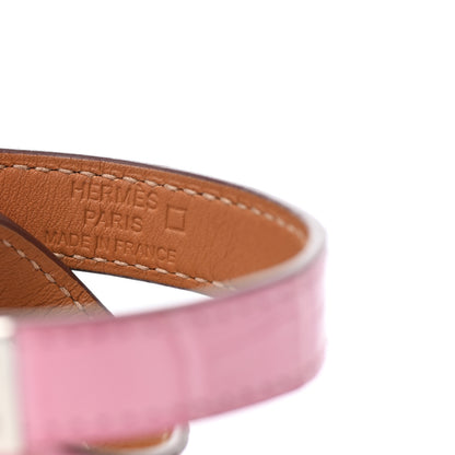 Hermes Matte Alligator Kelly Double Tour Bracelet T3 5P Pink 4 of 6