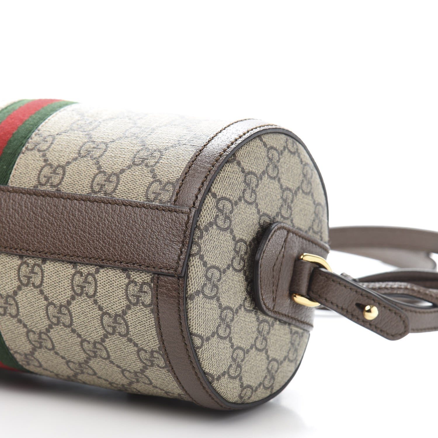 Gucci GG Supreme Monogram Web Small Ophidia Boston Bag Beige New Acero 10 of 13