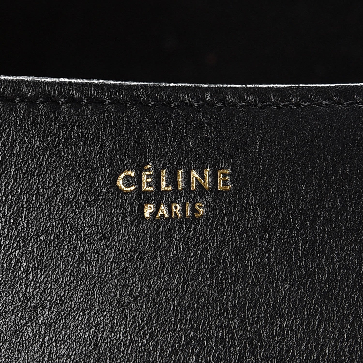 Celine Smooth Calfskin Medium Diamond Shoulder Bag Black 7 of 10
