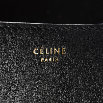 Celine Smooth Calfskin Medium Diamond Shoulder Bag Black 7 of 10