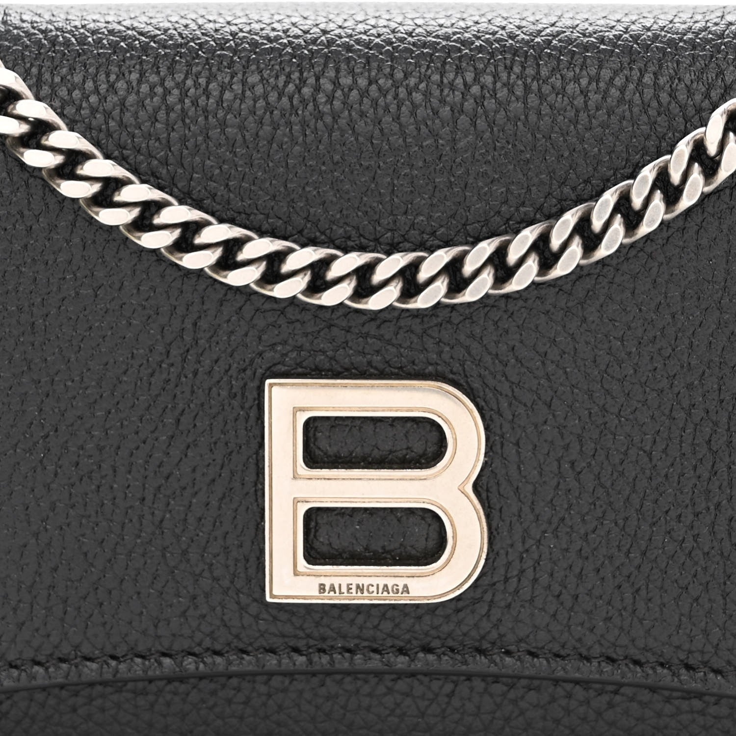 Balenciaga Grained Calfskin Hourglass Top Handle Crossbody Phone Holder Black 7 of 10