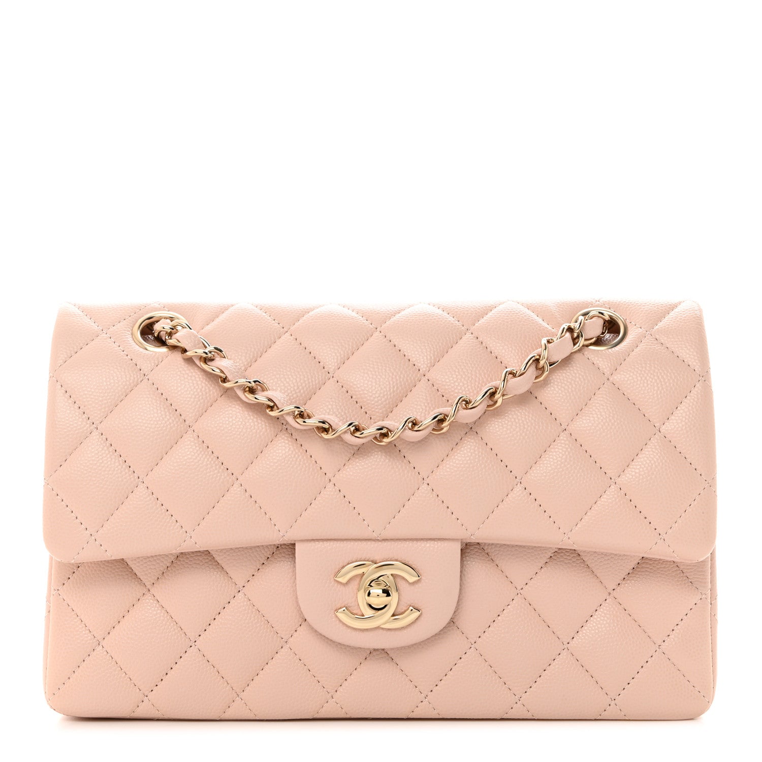 Chanel Caviar Quilted Small Double Flap Light Pink 1 of 10