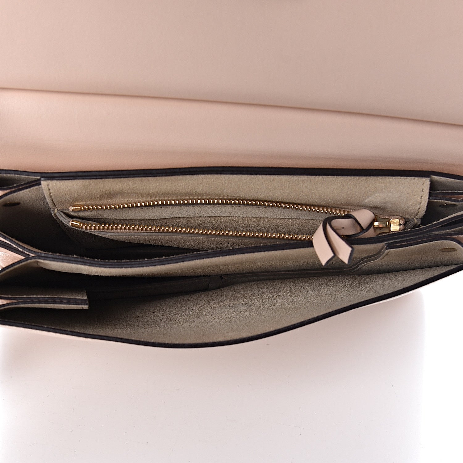 Chloe Calfskin Suede Medium Faye Shoulder Bag Cement Pink 5 of 12