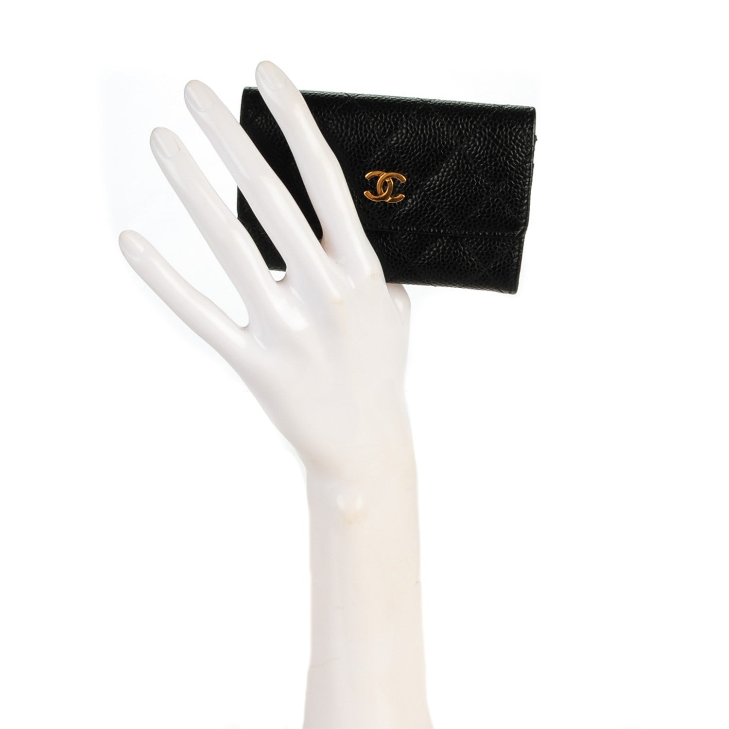 Chanel Caviar Quilted Flap Card Holder Black 2 of 9