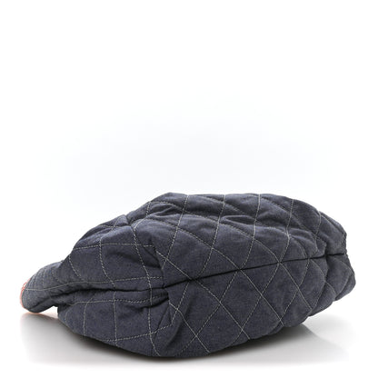 Chanel Denim Quilted Large Stretch Spirit Cabas Blue 4 of 10