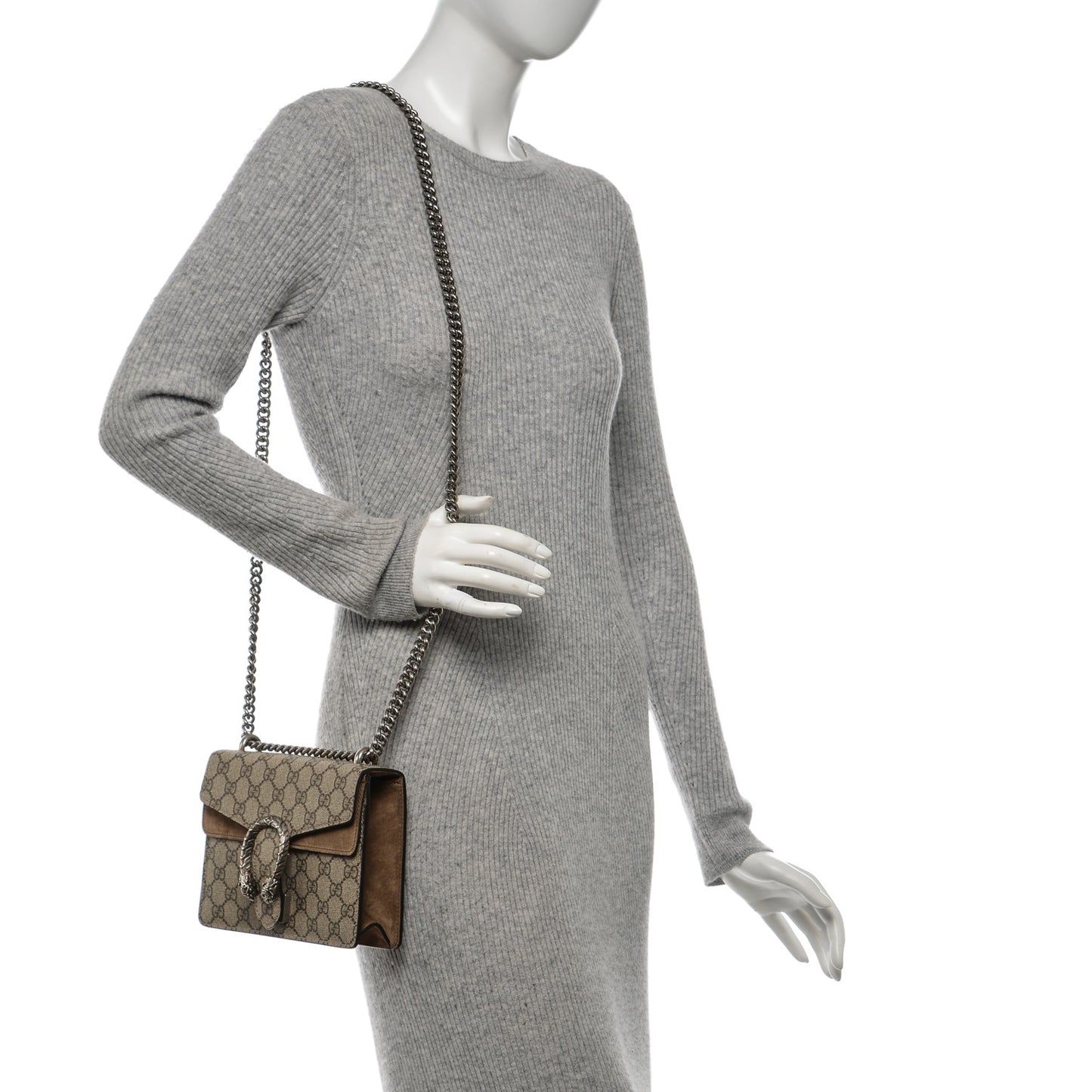 GG Supreme Monogram Mini Dionysus Shoulder Bag Taupe