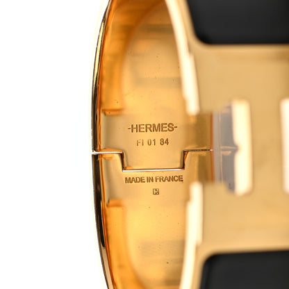 Hermes Enamel Wide Clic Clac H Bracelet PM Black 4 of 5