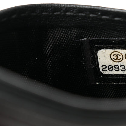 Chanel Lambskin Chevron Quilted Card Holder So Black 8 of 8