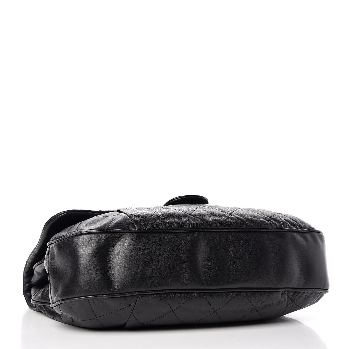 Calfskin Coco Pleats Flap Black