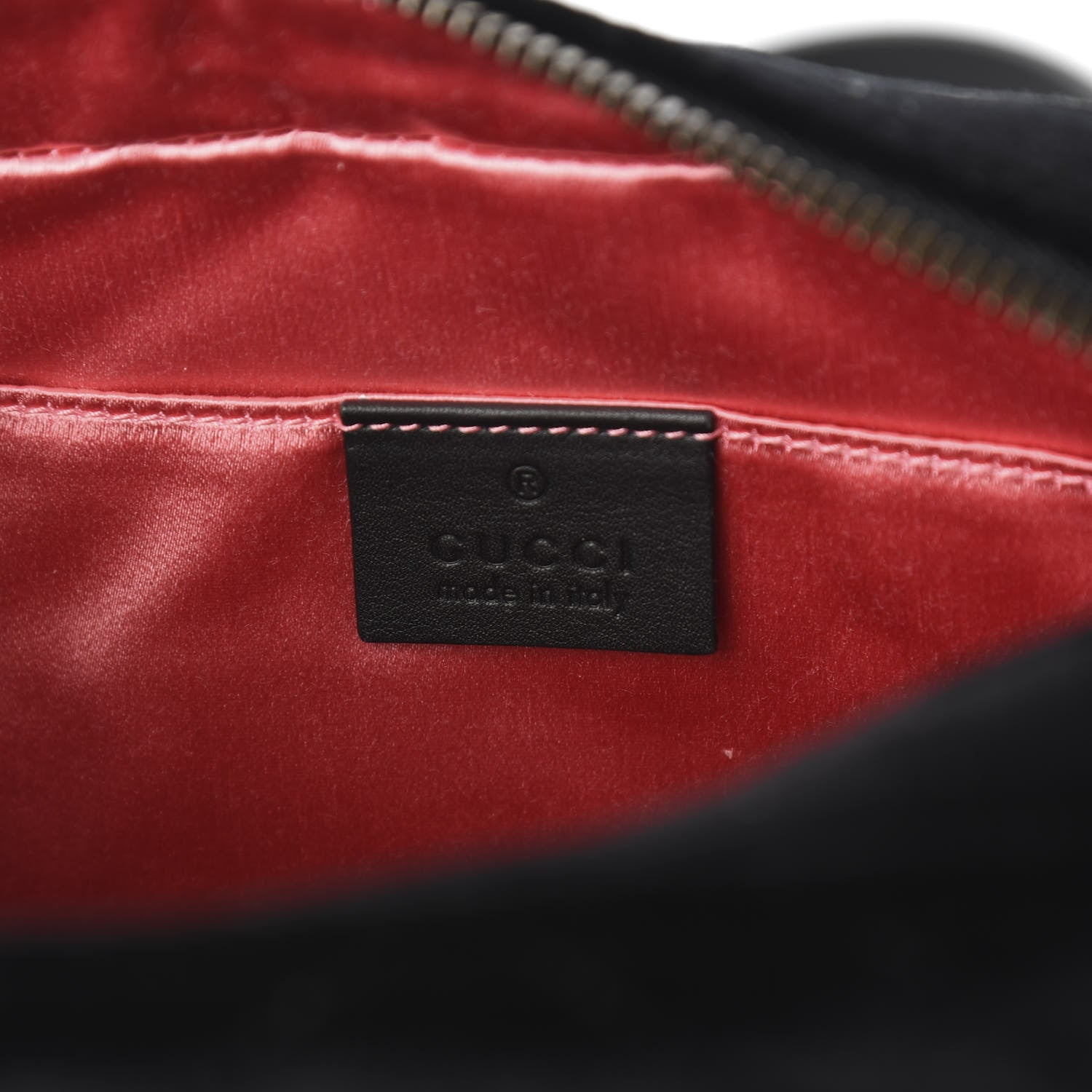 Gucci Velvet Matelasse Small GG Marmont Chain Shoulder Bag Black 5 of 10