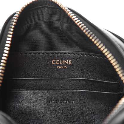 Celine Calfskin Quilted Small C Charm Bag Black 6 of 11