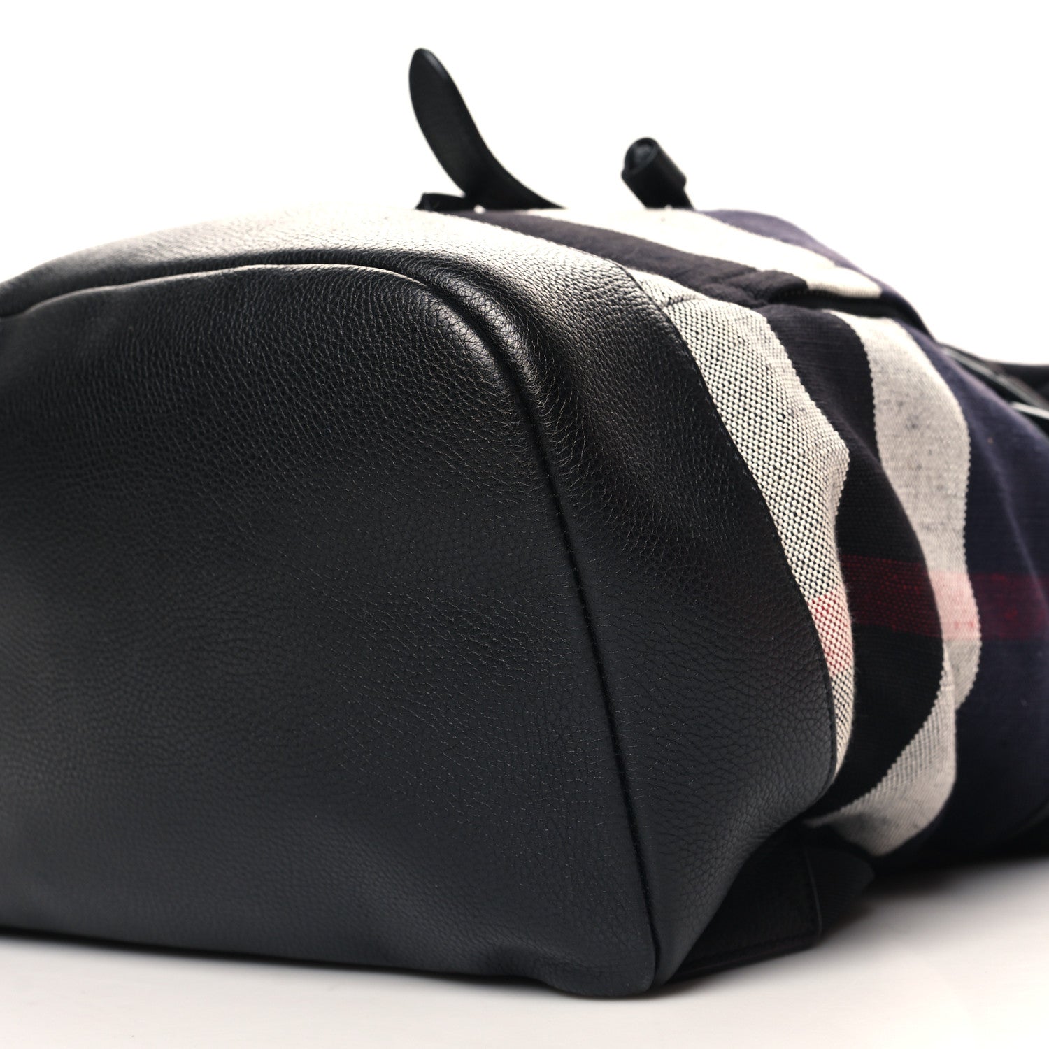 Burberry Overdyed Canvas Mega Check Drifton Backpack Black 9 of 10