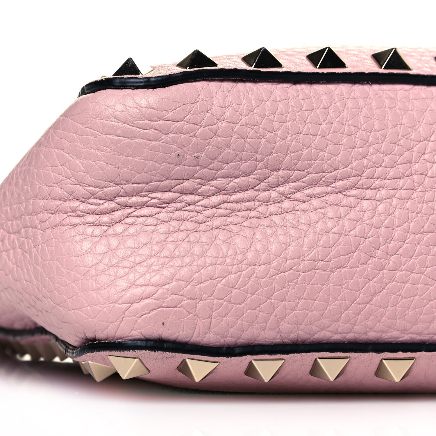 Valentino Garavani Pebbled Calfskin Mini Rockstud Flip-Lock Messenger Bag Water Rose 8 of 9