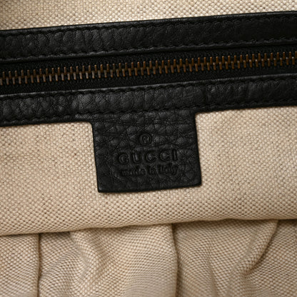 Gucci Pebbled Calfskin Ride Medium Top Handle Bag Black 6 of 10