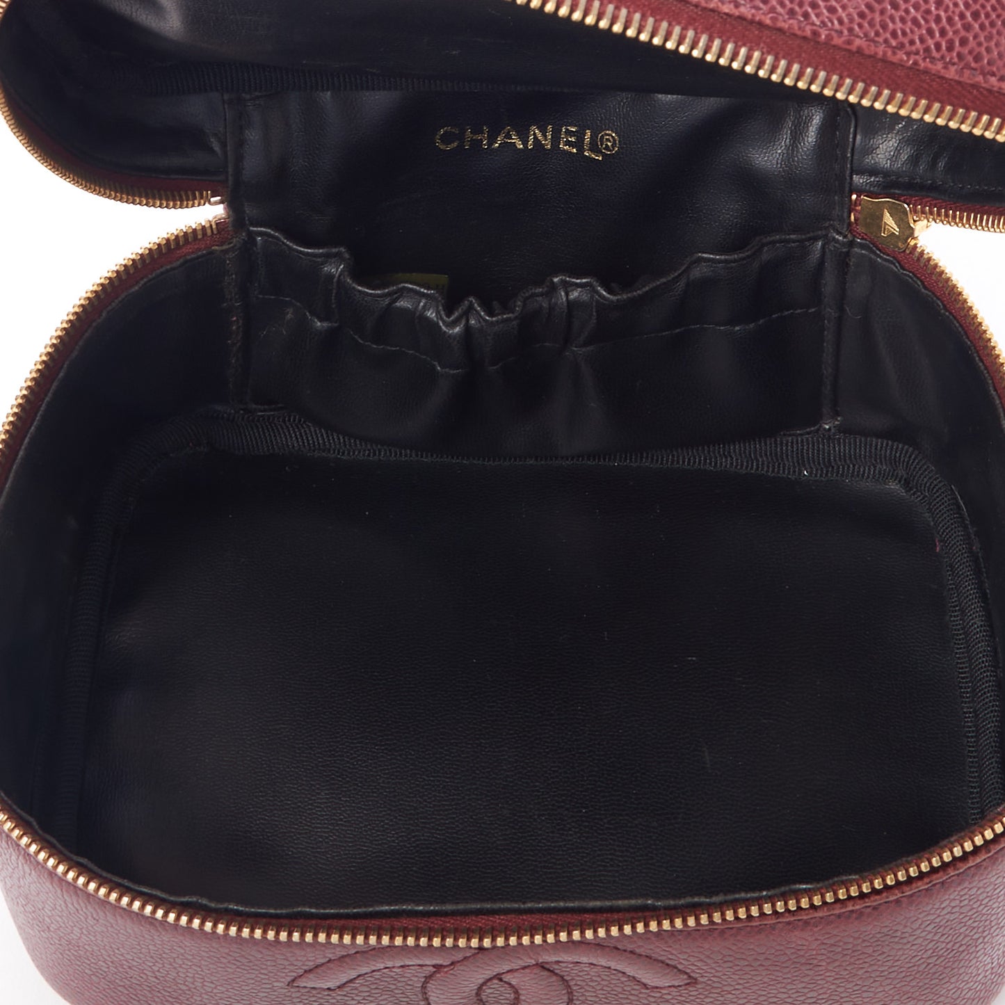 Caviar Vanity Cosmetic Case Burgundy