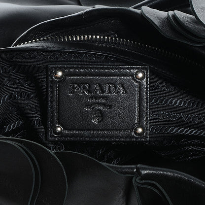 Prada Nappa Ruffle Bag Black 6 of 9