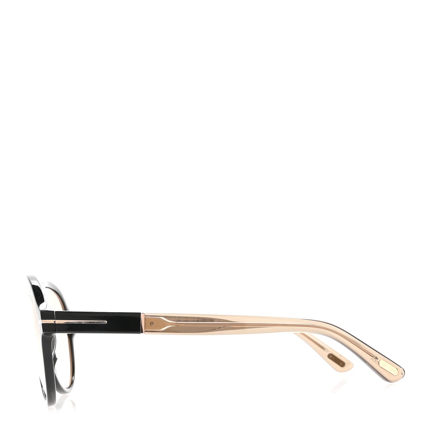 Acetate Quincy Pilot Sunglasses TF1080 Shiny Black Brown
