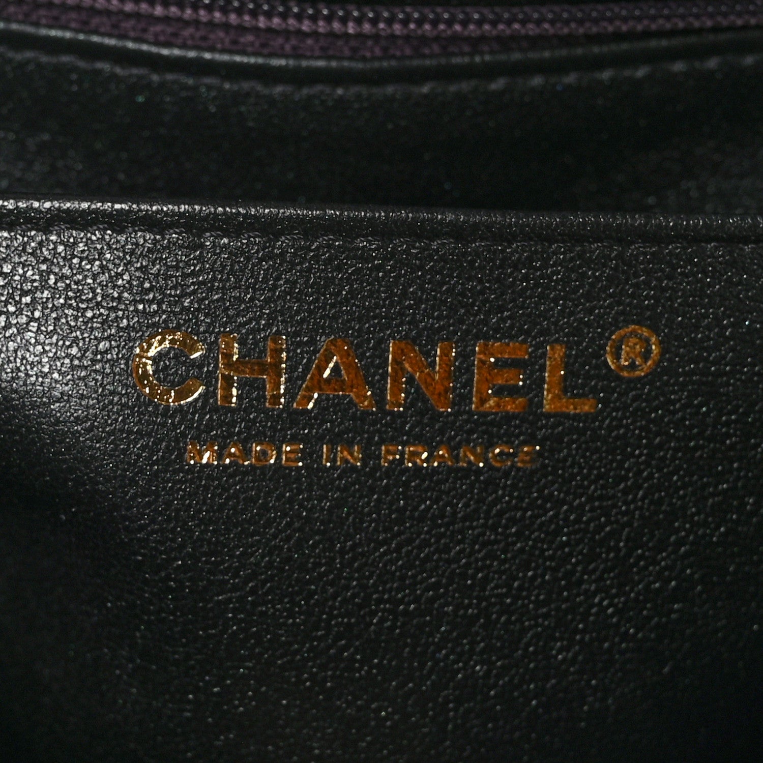 Chanel Iridescent Lambskin Quilted Mini Rectangular Flap Black 6 of 10