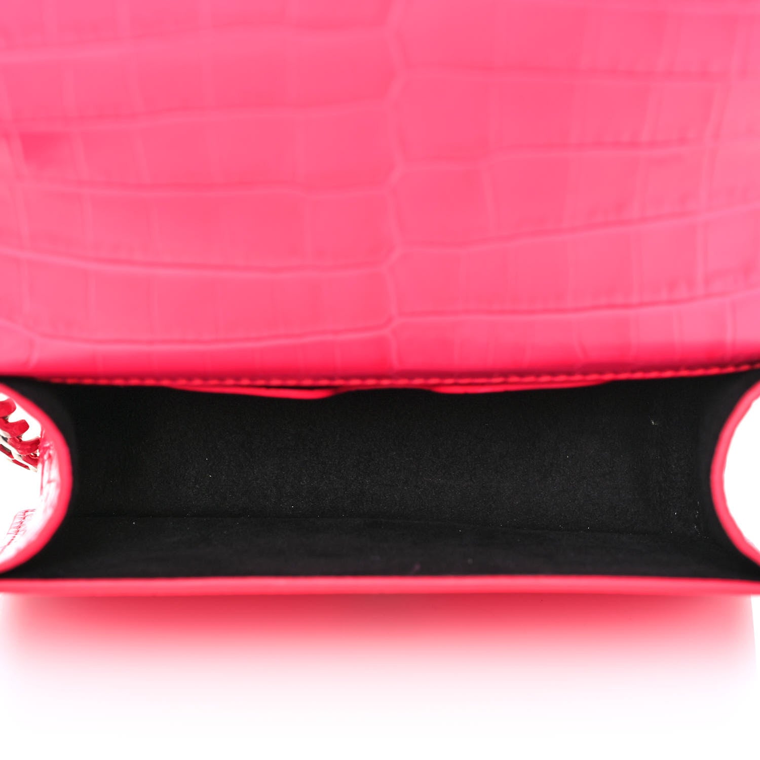 Alexander McQueen Shiny Crocodile Embossed Jeweled Satchel Peony Pink 5 of 10