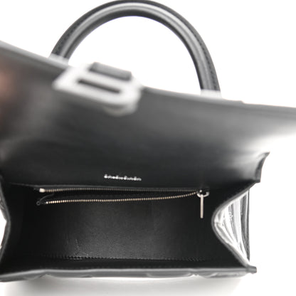 Balenciaga Nappa BB Monogram Embossed Small Hourglass Top Handle Bag Black 5 of 9