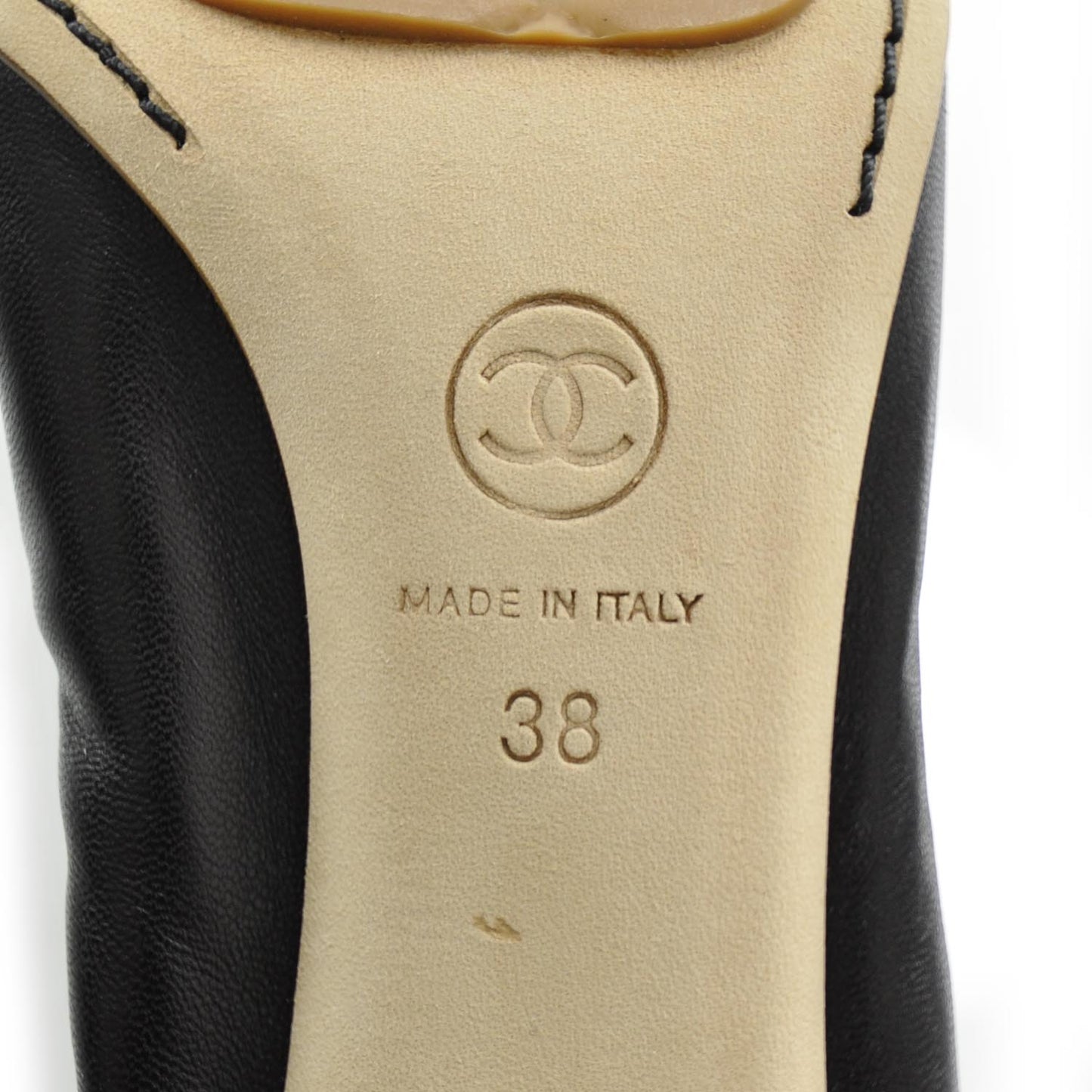 Leather Elastic Stretch Spirit CC Pumps 38 Black