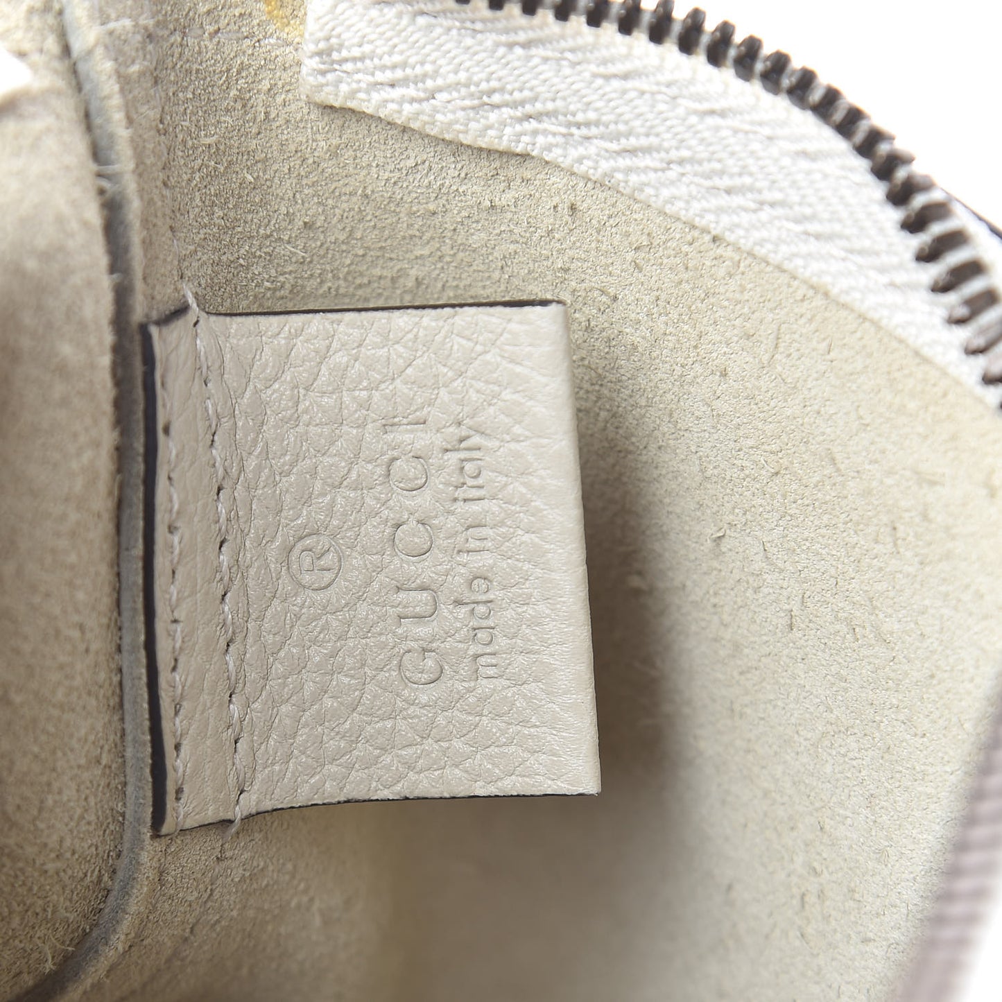 Pebbled Calfskin Medium Logo Portfolio Clutch White