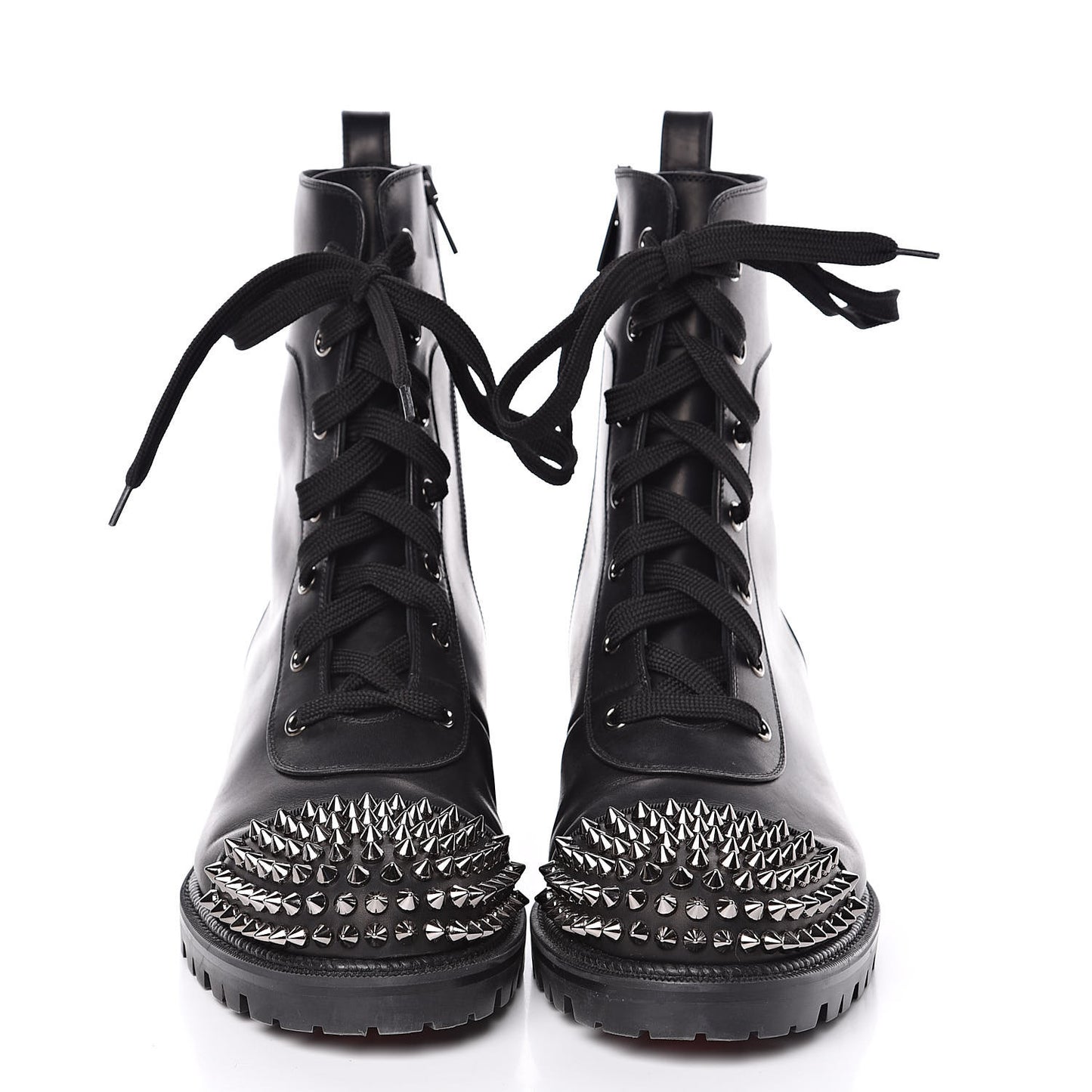 Calfskin Spikes TS Croc Flat Boots 41 Black