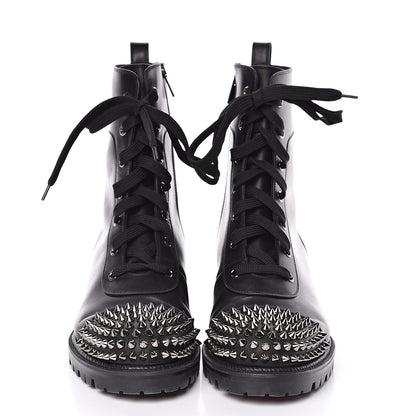 Christian Louboutin Calfskin Spikes TS Croc Flat Boots 41 Black 2 of 8