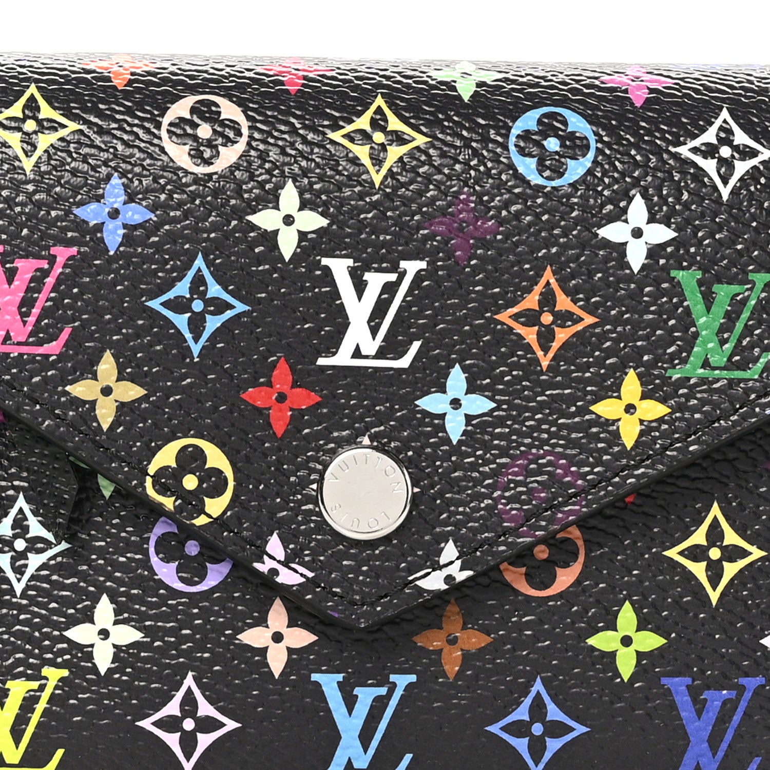 Louis Vuitton LV x TM Monogram Multicolor Victorine Wallet Black 8 of 8