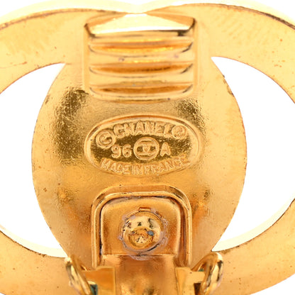 Chanel Metal CC Turnlock Clip On Earrings Gold 4 of 4