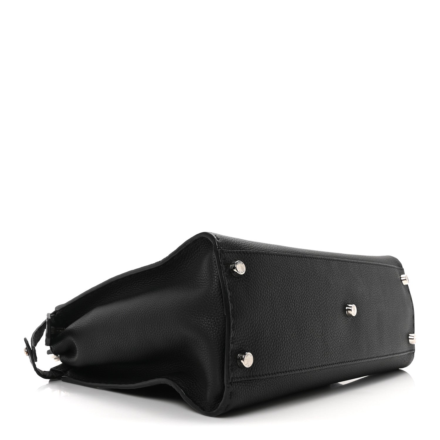 Fendi Cuoio Romano Selleria Metal Stitch Large Mens Peekaboo Iconic Essential Satchel Black 4 of 9