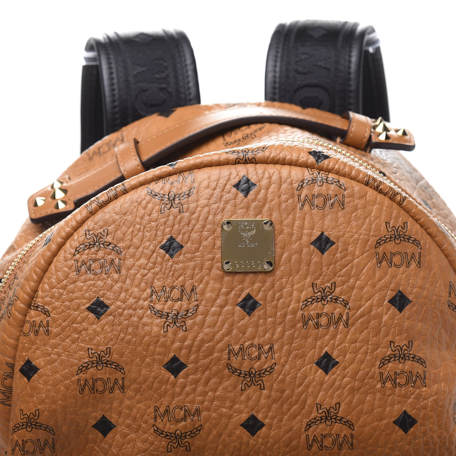 MCM Visetos Medium Stark Backpack Cognac 8 of 8