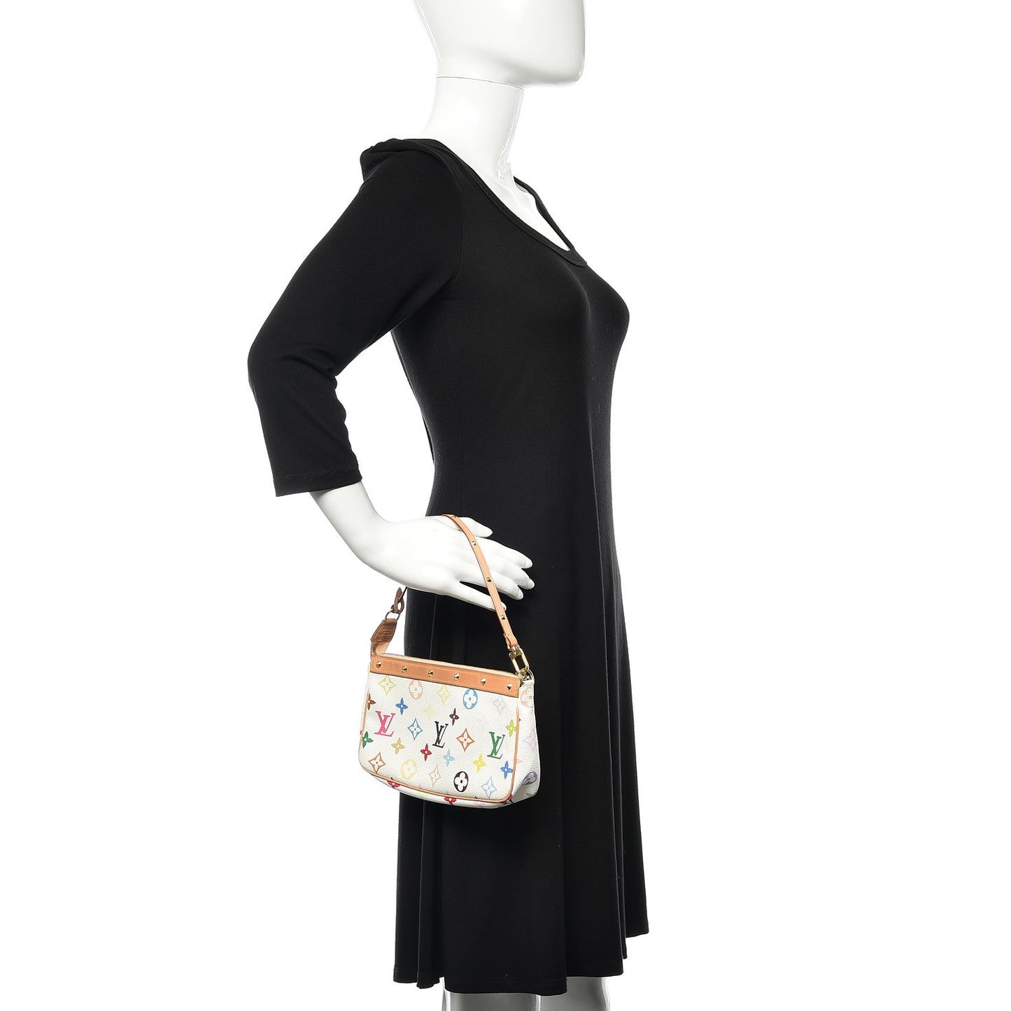 Monogram Multicolor Pochette Accessories White
