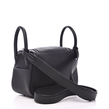 Hermes Taurillon Clemence Mini Lindy 20 Black 3 of 9