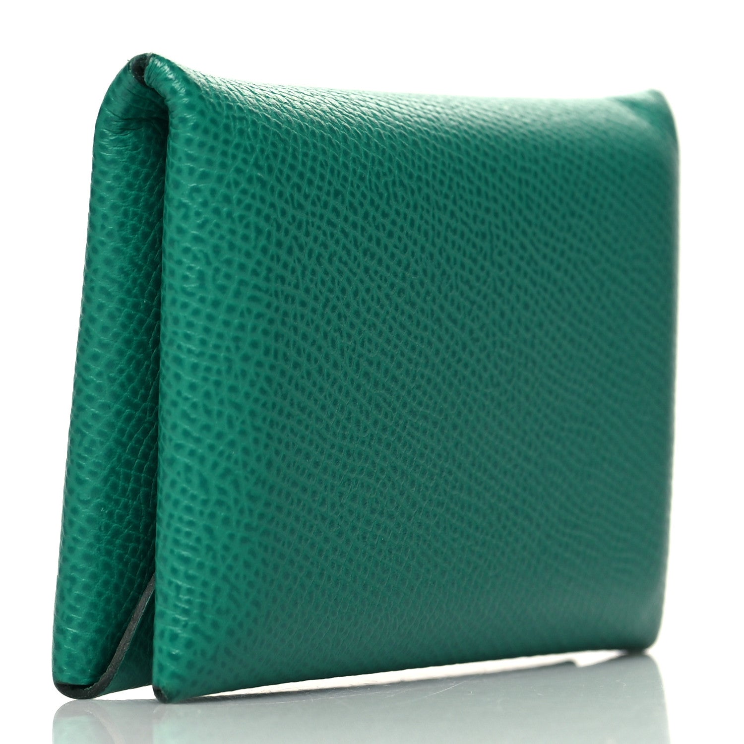 Hermes Epsom Calvi Card Case Vert Jade 3 of 10