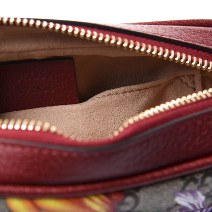 Gucci GG Supreme Monogram Flora Web Mini Ophidia Shoulder Bag Red 9 of 11