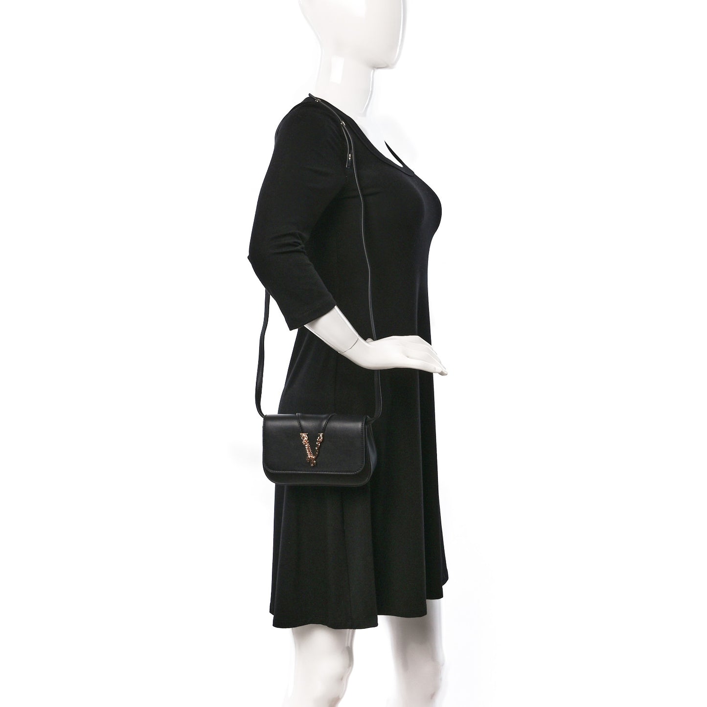 Vitello Virtus Crossbody Black