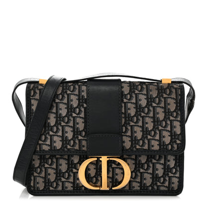 Christian Dior Oblique 30 Montaigne Flap Bag Blue 1 of 17